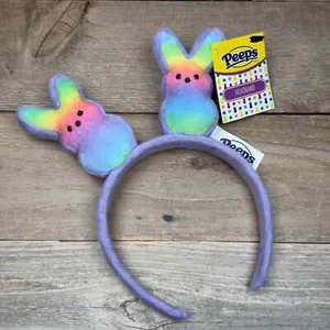 Peeps Bunny Plush Easter Headband Rainbow Purple Plush New - Picture 1 of 3