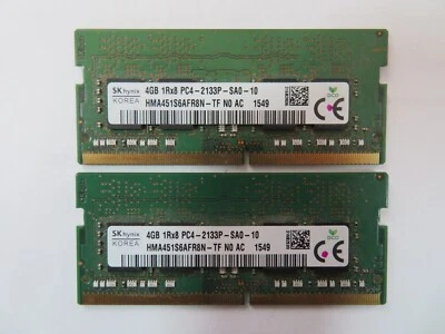 SK HYNIX 8GB (2x4GB) 1Rx8 PC4-2133P PC4-17000 DDR4 Laptop RAM (HMA451S6AFR8N-TF) - Image 1 of 2