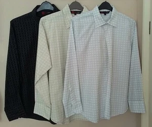3 Mens Cutting Edge Long Sleeve Shirts. White, Cream, Black. Size L. - Picture 1 of 13