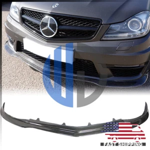 Para Mercedes W204 C63 AMG Serie Negra 2012 2013 2014 Estilo Carbono Labio Delantero - Imagen 1 de 7