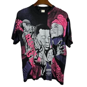 KACY WORLD COLORS Vintage "Respect Is Due" AOP Einzelnaht schwarz Geschichte 2XL - Bild 1 von 12