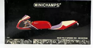 MINICHAMPS 1/12 BEN BOSTROM 2001 DUCATI 996 WSB SUPERBIKE L ET M 122011255 RARE - Imagen 1 de 6