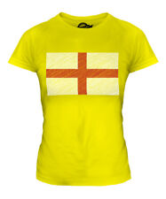 ENGLAND SCRIBBLE FLAG LADIES T-SHIRT TEE TOP GIFT FOOTBALL SHIRT