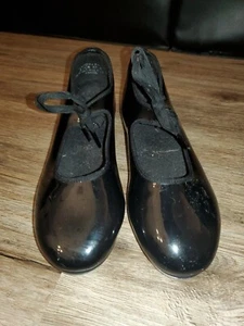 Scarpe Capezio Jr Tyette Tap nere con punta e tacco argento teletono donna 9,5 - Foto 1 di 11