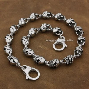 Skulls KeyChain Stainless Steel Biker Wallet Chain Punk Accessories 5L018WCC BZ - Picture 1 of 18