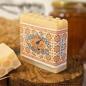 Associazione Syriana Natural honey and Oatmilk soap, 100g - Picture 1 of 4