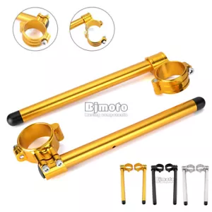 41/43/45/47/48mm Fork Tube 22mm 7/8'' Clip-On Handlebar For Yamaha Kawasaki - Imagen 1 de 18