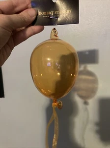 ROBERT STANLEY 5" GLASS ORANGE BALLOON ORNAMENT - Picture 1 of 2