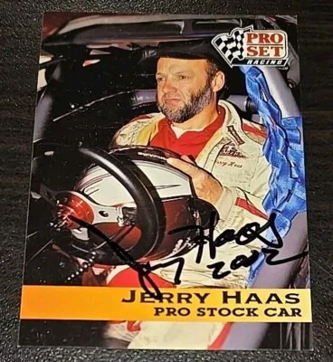 Jerry Haas Signed 1992 Pro Set Racing Card #83 - Image 1 of 2