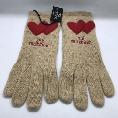 GUANTES DE PUNTO GAI MATTIOLO 60% Lana de Cordero 20% Angora 20% Nylon Talla Única ¡NUEVOS! Foto 1 de 4