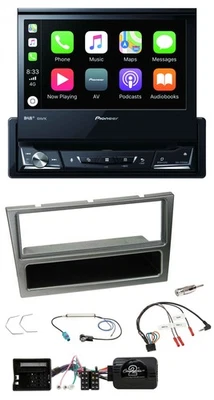 Pioneer DVD Bluetooth DAB USB Lenkrad Autoradio für Opel Corsa C 04-06 aluminium - Bild 1 von 4