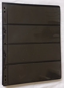 46 x LIGHTHOUSE VARIO BLACK STAMP RING ALBUM PAGES, VARIOUS TYPES, VGC - Picture 1 of 4