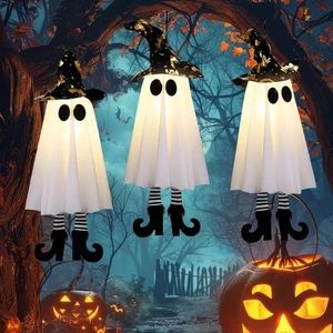 Halloween Decorations Outdoor,Set of 3 Halloween Hanging Spirits with Cone Caps, - Picture 1 of 12