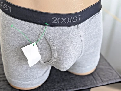 Nuevo calzoncillo boxer de algodón gris elástico 2(X)IST ropa interior talla Pequeño con mosca Foto 1 de 3