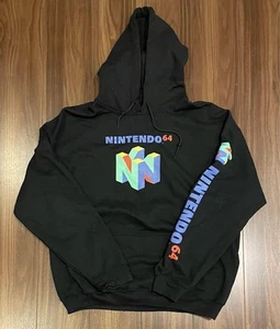 Nintendo 64 Hoodie Black L Size Sweatshirt - Picture 1 of 3