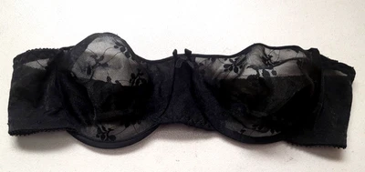 Sutiã tamanho 34B vintage sem marca transparente sem alças cobertura total com aro - Imagem 1 de 2