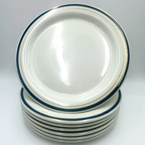 Vtg 7 Navy & Gold Stripes SHENANGO CHINA Restaurant Ware Charger Plate 12-3/16” - Picture 1 of 11