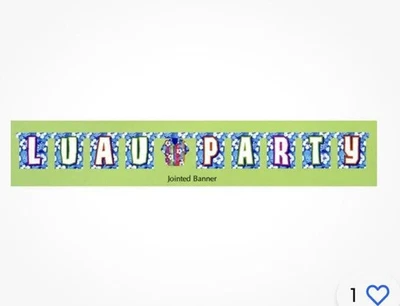 BAHAMA BREEZE LUAU PARTY Jointed BANNER Hanging Wall Decorations Hawaiian Flower - Image 1 of 3