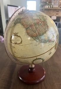 Vintage 1985 REPLOGLE WORLD CLASSIC Series 9" Diameter RAISED RELIEF Map GLOBE - Picture 1 of 6