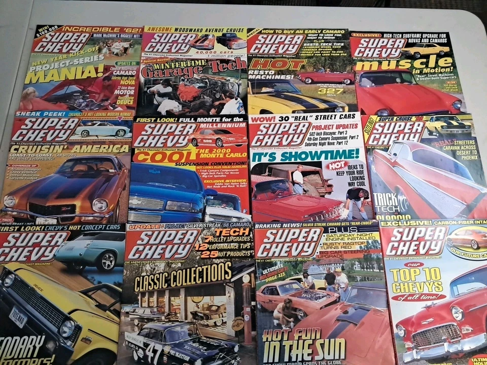 Vtg Lot Of Super Chevy Magazines From 1999. Full Year 12 Issues Foto 1 de 4
