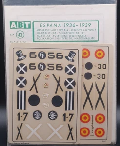 ABT | No. 43 | 1:72 Spain 1936-39 Decals - Picture 1 of 1