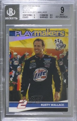 2005 Press Pass Playmakers eBay Preview Rusty Wallace #EB100 BGS 9 MINT HOF - Image 1 of 2