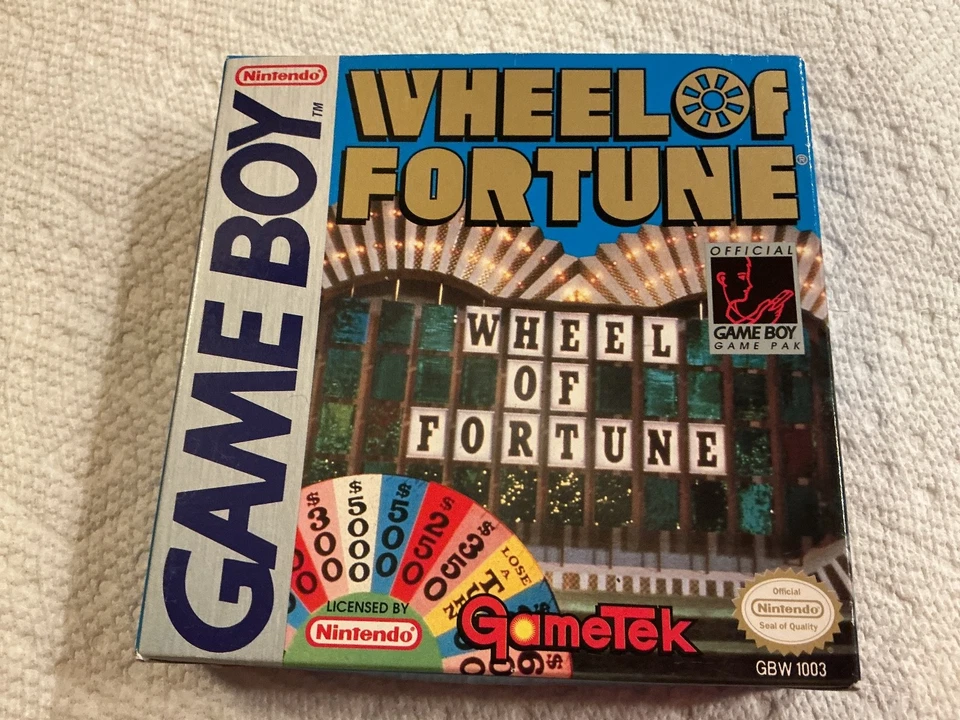 Wheel of Fortune Nintendo Game Boy 1990 GameTek Puzzle TV Show Cartridge VTG GB - Image 1 of 3