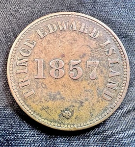 1857 1/2 Penny Prince Edward Island(Canadian Prov) Self Government & Free Trade - Picture 1 of 4