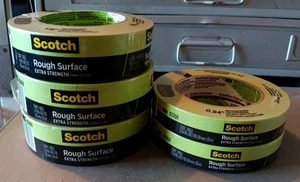 Scotch Rough Surface Extra Strength Painters Tape Lot of 5.  3 x 1.41" /2 x .94" - Picture 1 of 3