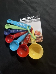Farberware Professional Measuring Spoons Plastic Set 7 Kitchen Tools Multicolor - Picture 1 of 7
