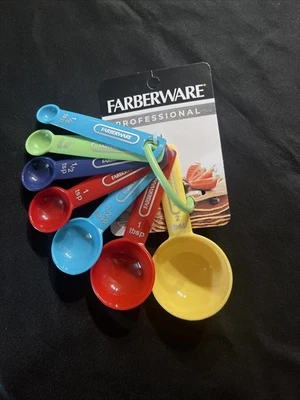 Farberware Professional Measuring Spoons Plastic Set 7 Kitchen Tools Multicolor - Image 1 of 4