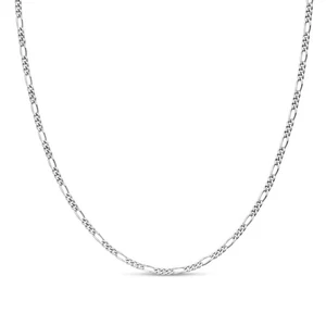 Sterling Silver 2mm Figaro Chain Necklaces for Men Women - Solid Italian 925 ... - Picture 1 of 7