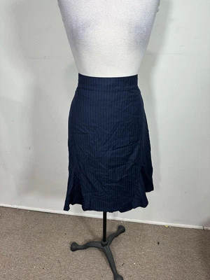 Falda a rayas Merona para mujer color azul marino talla 16 Foto 1 de 4