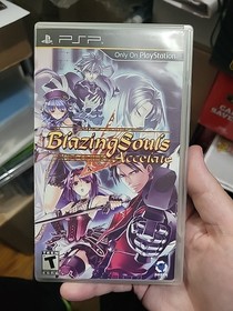 Blazing Souls Accelate Sony PSP PlayStation Portable Authentic CIB Complete Test