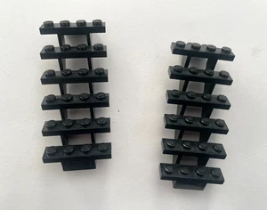 LEGO BLACK STAIRS 7x4x6 Straight Open (2 pieces) #30134 Pieces Bricks Parts - Picture 1 of 2