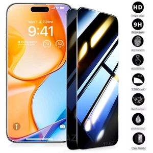 Privacy Screen Protector Tempered Glass for iPhone 16 E 15 14 13 11 16 Pro Max X - Picture 1 of 31