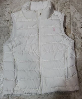 COLETE POLO RALPH LAUREN PATO BRANCO DIFÍCIL DE ENCONTRAR MENINA TAMANHO 5 CAVALO ROSA - Imagem 1 de 4