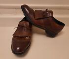 Chaussures de golf vintage homme en cuir marron taille 10,5
