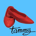 Chaussures arc vintage poupée familiale TAMMY talon chaton rouge fabriquées aux États-Unis années 1960 