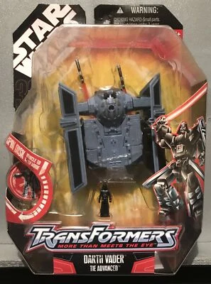 2007 -RARE - Star Wars -TRANSFORMERS - Crossovers ⭐️DARTH VADER - TIE FIGHTER⭐️ - Image 1 of 4