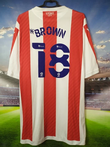 Brown Stoke City Home football shirt 2021 - 2022 Macron Mens Size 5XL Cover
