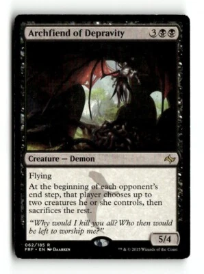MTG | Archfiend of Depravity | FRF | Regular | Heavily Played | English - Image 1 of 3