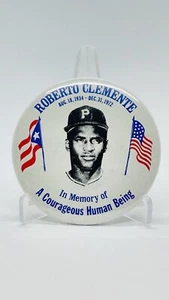 Roberto Clemente Pittsburgh Pirates In Memory Button PUERTO RICO HISTORIC BUTTON - Picture 1 of 11