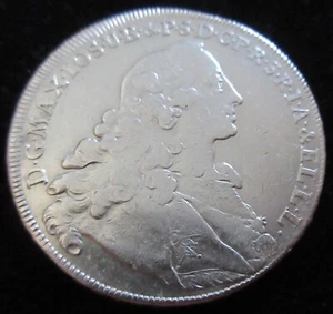 MDS ALTDEUTSCHLAND BAYERN MADONNENTALER 1756 "MAXIMILIAN III JOSEPH", SILBER #A - Bild 1 von 2