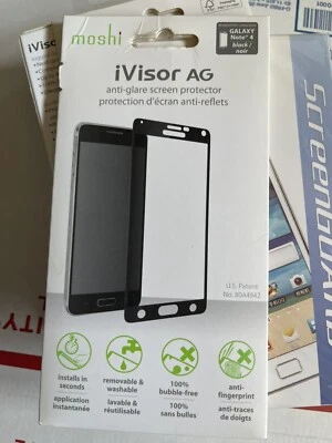 Moshi iVisor AG Screen Protector for Samsung Note 4 Bubble Free, White - NEW - Image 1 of 4