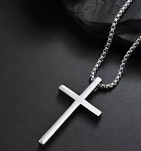 Kette 60 cm mit Kreuz 2,5 x 4,2 cm Edelstahl - Bild 1 von 3