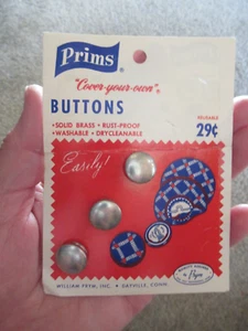 Vintage Prims Solid Brass Cover Your Own Buttons 9/16" Size 24 - Picture 1 of 2