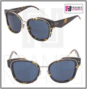 CHRISTIAN DIOR VeryDior 2N Brown Tortoise Silver Blue Oversized Limited Sunglass - Picture 1 of 5