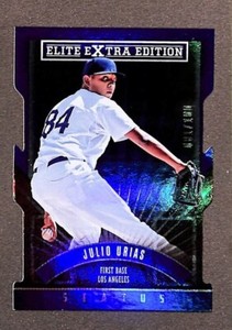 2015 Elite Extra Edition Baseball Status Blue Die Cut #136 Julio Urias /100