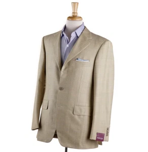 NWT $2895 SARTORIA PARTENOPEA Light Green Glen Plaid Wool Sport Coat 42 R - Picture 1 of 9